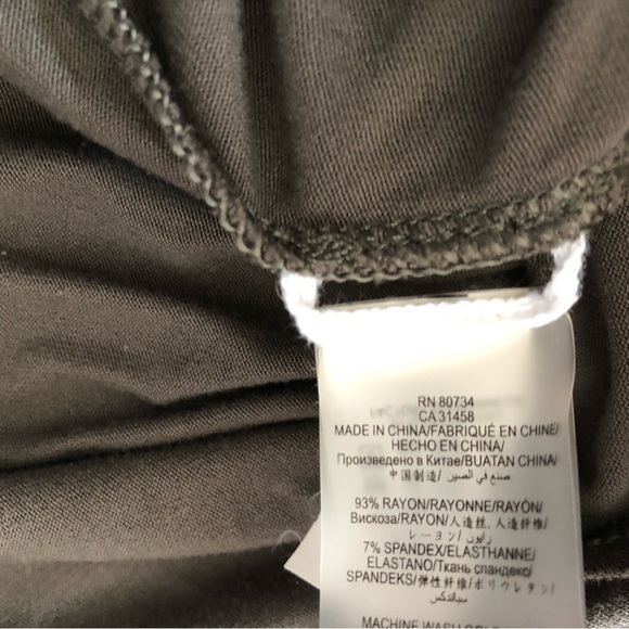 BCBG MaxAzriaDark Green Rayon High-Low Top - Picture 8 of 11